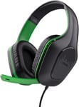 GXT 415X Zirox Casque Gaming Léger pour Xbox Series X/S avec Transducteurs 50 mm, Audio Jack 3.5 mm, Câble de 1,2 m, Casque Gamer Filaire Over-Ear avec Micro - Noir/Vert