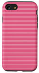 Coque pour iPhone SE (2020) / 7 / 8 Rose rayé mignon girly esthétique Preppy Stripe