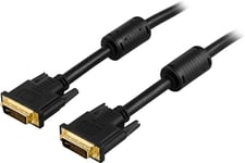 DELTACO DVI-näyttökaapeli, Dual link, DVI-I uros - uros, 2m