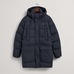 Gant Mens Long Alta Down Jacket in Blue material_cotton - Size Large