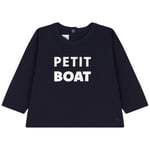 Petit Bateau Långärmad T-shirt Med Tryck Marinblå | Marinblå | 18 months