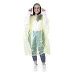 eBuyGB 1216528e Poncho imperméable Homme, Jaune Transparent, Taille Unique