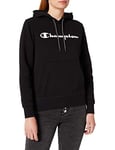 Champion Women's Legacy Classic Logo 113207 Hooded Sweatshirt, Black, XS