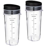 16Oz Replacement Cups for  QB3001SS Fit Compact Personal Blender, with5252