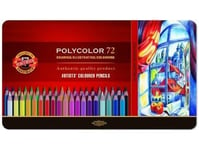 Koh I Noor Polycolor Fargestifter 72 Farger Metallemballasje (214949)