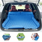 ONTYZZ Matelas Gonflable pour Voiture SUV 2 Personnes Camping Matelas Tapis de Couchage Autogonflant avec Oreiller & Pompe à Pied pour Camping Voyages L'arrière-Cour Plage