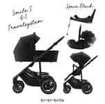 BritaxSmile 5Z Travelsystem babypakke - 4 i 1 - Vogn+Liggedel+BabySafe PRO+base - Space Black
