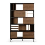 Ethnicraft - Oscar Rack Teak 5 Sliding Doors - Hyller - Alain Van Havre - Svart - Tre