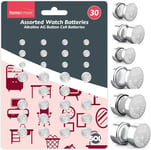 Lot De 30 Piles Alcalines Ag À Bouton | Batterie À Bouton Mixte | Calculatrice De Jouets Pacemaker Button Batteries | Watch Batteries Assorted Sizes | Lr41 Sr626Sw Gpa76 L736 Lr626 Ag13 Lr44