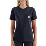 Carhartt Women's Loose Fit Heavyweight Short-Sleeve K87 Pocket T-Shirt, Navy, XS