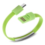 Teknikproffset Armband Med Inbyggd Micro-usb Kabel, Grön