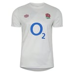 Umbro Kids England Rugby Warm Up Shirt 2023 2024 Dew/Metal 9-10 Years