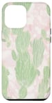 Coque pour iPhone 13 Pro Max Plante abstraite en marbre motif cactus