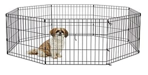 New World B550-18 Cage d'exercice et parc pour chien sans porte ; 60,96 cm x 45,72 cm ; Revêtement de finition noir