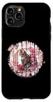 Coque pour iPhone 11 Pro Fleur de cerisier Chat Guerrier Fleur de samouraï