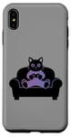 Coque pour iPhone XS Max Funny Gamer Cat Cool Jeu vidéo Kitty Funny Gaming Cat Meme