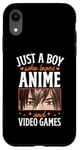 Coque pour iPhone XR Juste un garçon qui aime les anime et les jeux vidéo