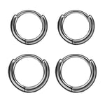 2 Paires Mini Creoles Argent 925 Sterling Petite Créole Boucle d Oreille Petit Anneau Anneaux Oreilles Cartilage Femme Homme Ronde Noir Huggies Hoops Earrings Set 7 MM 9 MM