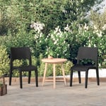 Prolenta Premium - Chaises De Jardin Lot De 2 Polypropylène Anthracite