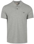 GANT Mens Shield Short Sleeve Pique Polo Shirt Grey Marl XL