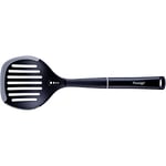 Prestige 2-in-1 Large Skimmer Spoon - Skimmer Ladle with Non Scratch Silicone Edge, Heat Resistant Kitchen Utensils to Protect Non Stick Cookware, 39cm, Black & Grey