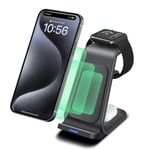 3 in1 Wireless Charger Dock Station For Apple Watch Ultra/9/8 Air Pods iPhone 15