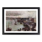 Big Box Art Departure of The Orient by Charles Conder Framed Wall Art Picture Print Ready to Hang, Black A2 (62 x 45 cm)