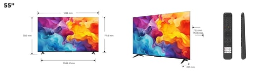 TCL P61 55P61B TV 139,7 cm (55") 4K Ultra HD Smart TV Wifi Titane