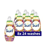 Surf Passion Bloom Concentrated Liquid Laundry Detergent infused with natural essential oils leaves fabrics clean and fresh for longer 8x 24 washes (192 washes)