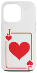 Coque pour iPhone 13 Pro Jeu de cartes Jack of Hearts - Costume d'Halloween - Rouge