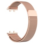 Bracelet pour Oppo Watch 3 Pro Acier Inoxydable Milanais Magnétique Rose Gold