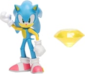 Sonic the Hedgehog 4 Inch Figure Modern SONIC with Yellow Chaos Emerald