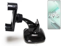 Car holder windshield dashboard for Vivo iQOO Z9s Smartphone mount bracket