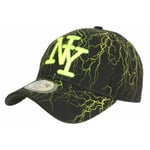 Casquette Enfant Jaune Fluo et Noire Eklyr Originale NY Baseball de 7 à 12 ans-