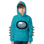 YU-K Among us Game Girls Sweat à Capuche, Pull à Capuche, Sweat à Capuche pour Enfants, Pull décontracté pour Adolescents, Hauts à Capuche pour Garçons 2-15 Ans/Blue / 120cm