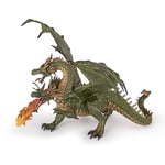 Papo - Grande figurine Dragon à Deux Têtes, Jouet enfant Médiéval Fantastique dès 3 Ans - Création Imaginaire pour Aventures Légendaires Peinte à la Main. 19*19cm