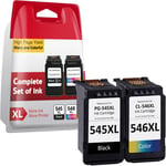 Cartouche 545-546,Cartouche Encre 545 et 546 XL Remplacement pour Encre Canon 545 546,pour Imprimante Pixma TS3150 TS3100 TS3300 TR4500 TS3450 MG2500 TS3350 MG2550s MX495,Noire et Couleur