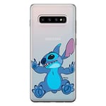 ERT GROUP Coque de téléphone Portable pour Samsung S10 Plus Original et sous Licence Officielle Disney Motif Stitch 021 Parfaitement adapté à la Forme du téléphone Portable, partiel imprimé