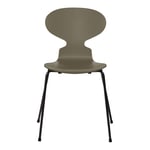 Fritz Hansen - Myran 3101 Olive Green Lackad/Black - Matstolar - designer_arne_jacobsen - Grön - Metall/Trä