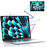 2 Pack Anti Blue Light Screen Protector Compatible With Apple MacBook Air 15 Inch A2941 (2023, M2 Chip), 15.3" Mac Laptop Glare Filter Uv Blocker Shield Cover Eye Protection Film Matte Laptop Screen