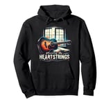 Strumming My Heartstrings Guitar Music Lover Nostalgia Songs Pullover Hoodie