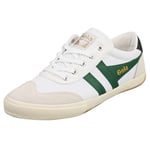 Gola Badminton Mesh Mens White Green Casual Trainers - 8 UK