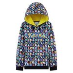 Pokémon Sweat Enfant Garcon Fille Unisexe Sweat à Capuche Imprimé Pull Sweat Shirt Hoodie Manches Longues Vêtements Enfant Ado 4-15 Ans Pikachu (Multicolore, 11-12 Ans)