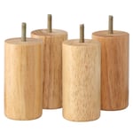 JNMDLAKO 4 Pieces Wood Table Legs Solid Wood Conical Replacement Furniture Feet Furniture Legs for Sofa Bed Cabinet Chair Couch Feet Wood Furniture Legs M8 Thread(18cm)