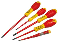 Stanley 5 Piece FatMax VDE Insulated Screwdriver & Voltage Tester Set Plusminus