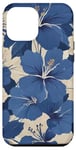 Coque pour iPhone 14 Plus Hibiscus bleu, hawaïen, été, fleurs tropicales hawaïennes