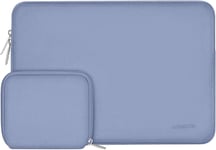 Housse Compatible Avec Macbook Air 13 M3 M2 M1 2024-2018, Compatible Avec Macbook Pro 13 M2 M1 2024-2016, Surface Pro 9/8/7/X, Laptop Sleeve Néoprène Sac Avec Petite Pochette, Bleu Céruléen