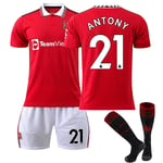 Manchester United 22-23 Hem Jersey ANTONY Nr 21 Fotbollströja kit 28