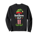 The Bookworm Elf Matching Family Christmas Book Lover Worm Sweatshirt