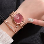 JZDH Women Montres Montres Femmes avec Bracelet Numéro Arabe Quartz Regarder Rose Gold Gold INOX Horlogerie Montre-Bracelet Montres Décoratives Décoratives pour Femmes (Color : D)